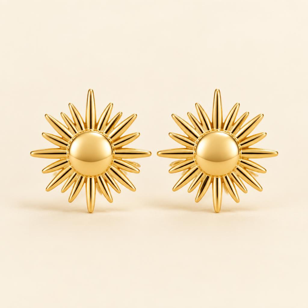 Sunburst Gold Studs
